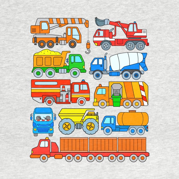 Trucks and Heavy Vehicles for Kids by samshirts